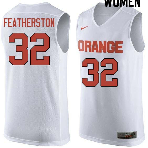 Women #32 Ray Featherston Syracuse White College Basketball Jerseys Sale-White